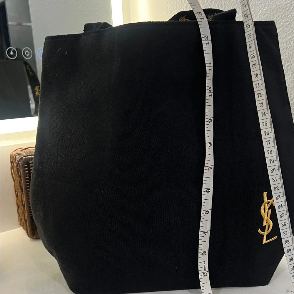 YSL Black Tote perfume Bag with Gold Logo - Picture 4 of 8